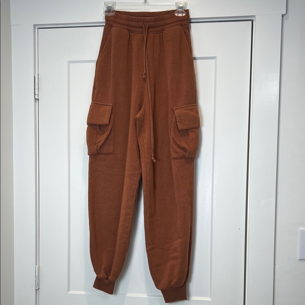 Gilded Intent (Buckle) Rust Jogger Pants size medium. - Picture 2 of 13